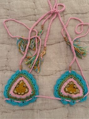 ANDI BAGUS Crochet Triangle Bikini Top